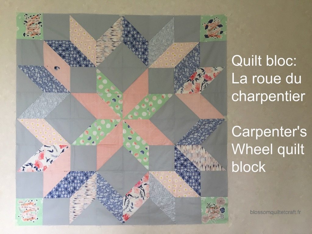 Carpenter's wheel quilt block la roue du charpentier