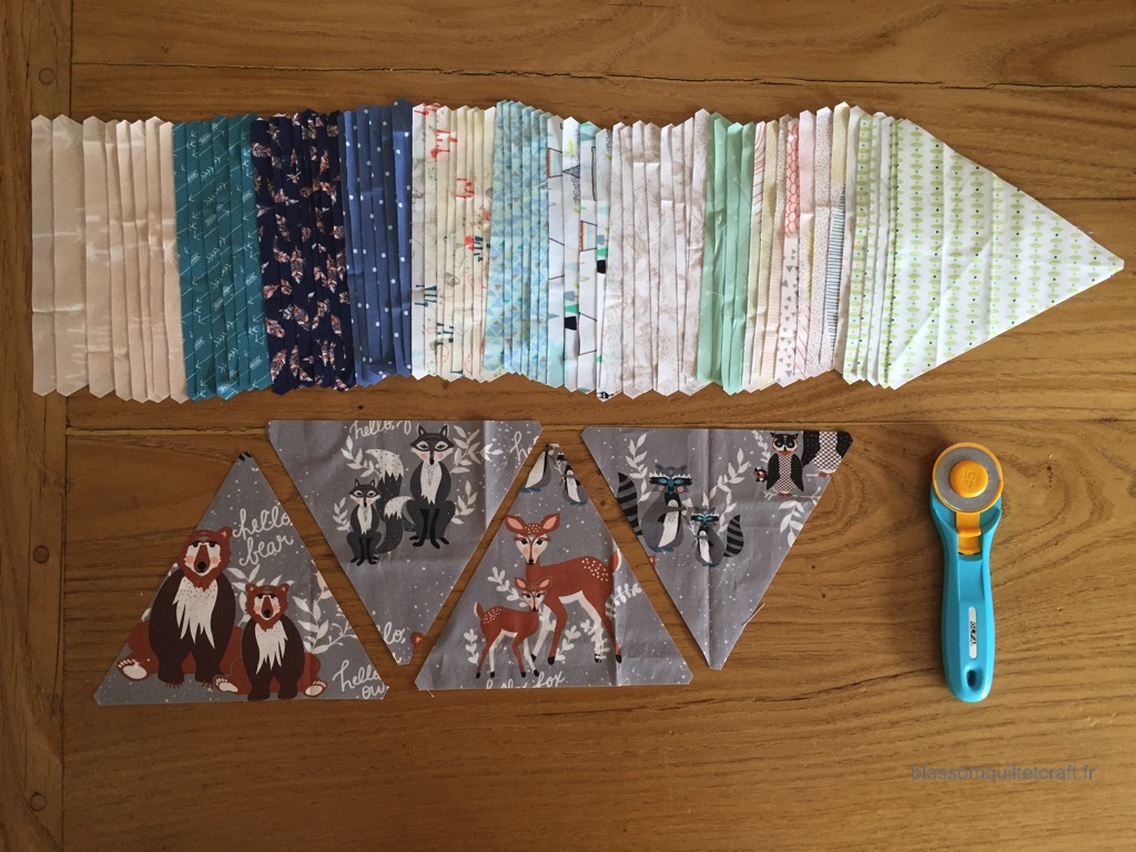 couper triangles pour patchwork