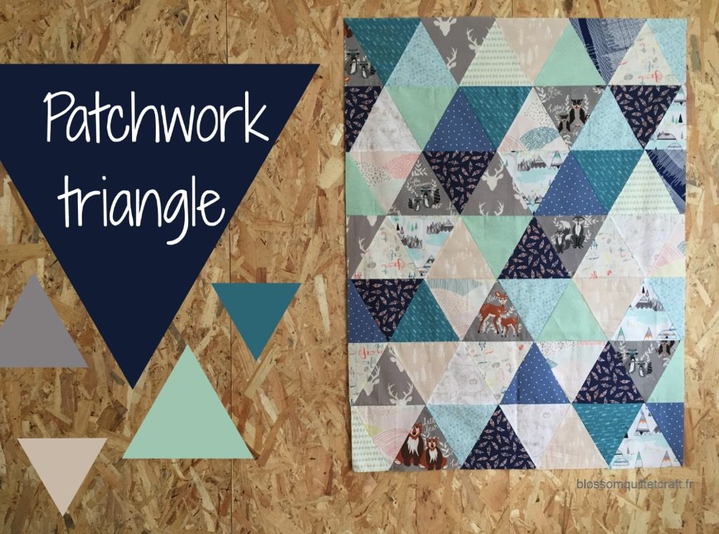 patchwork triangle hello bear