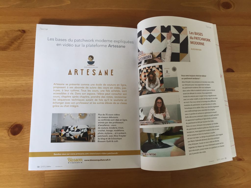 Article dans Simply ModerneQuiltmania