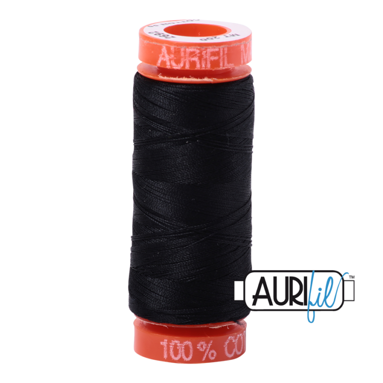 Fils Aurifil Mako 50 Noir 2692