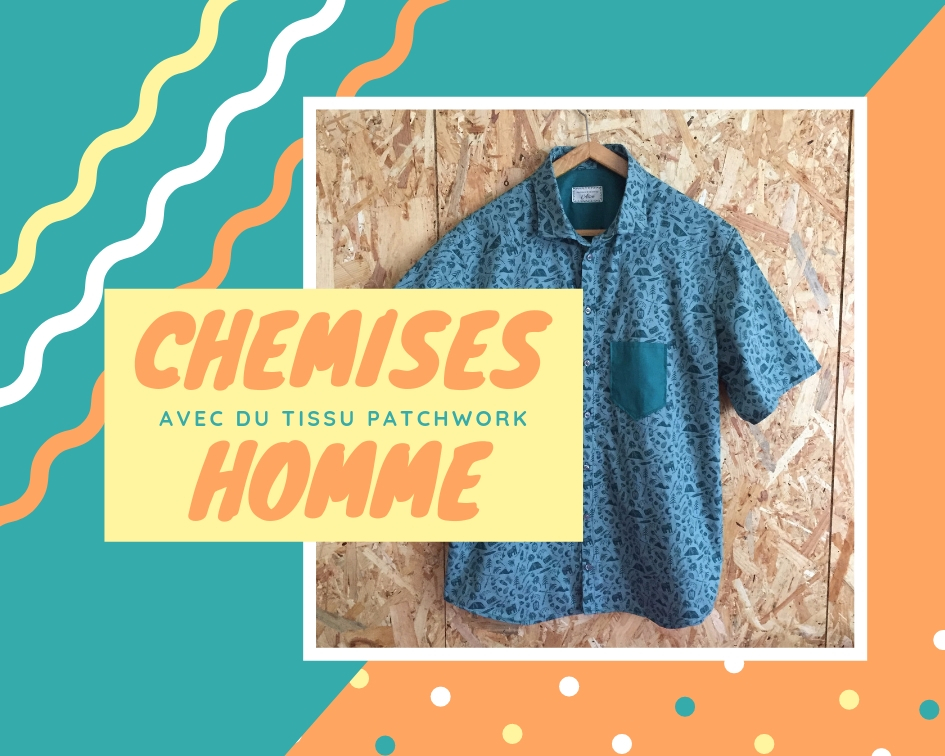 Couture chemise pour homme avec du tissu patchwork