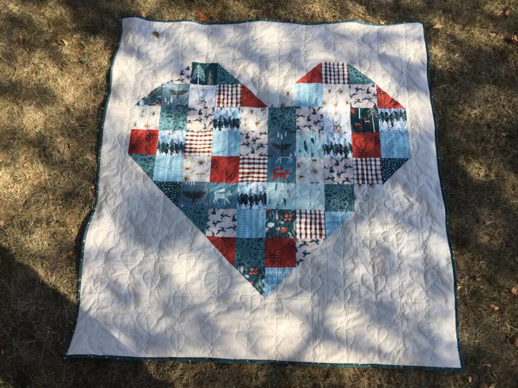 quilt coeur patchwork coeur