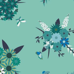 Art gallery fabrics Pieced Bunches Cool