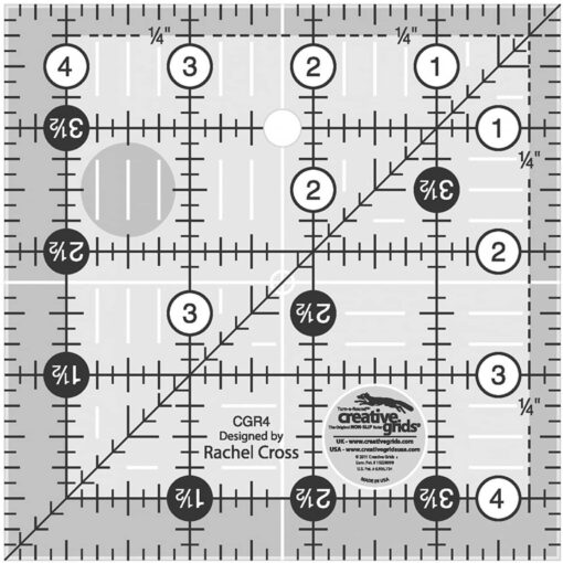 4,5 inches creative grids carré