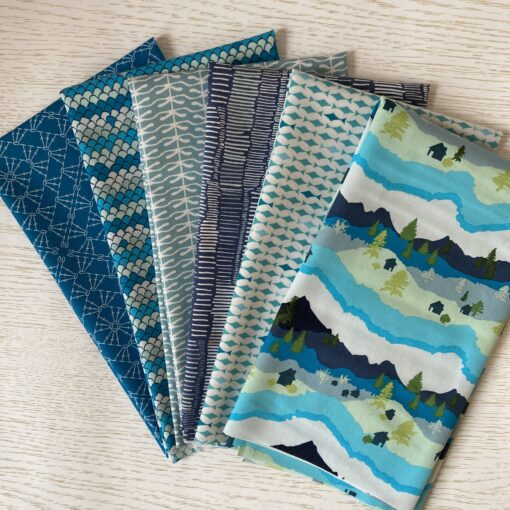 art gallery fabrics tissus patchwork bleu