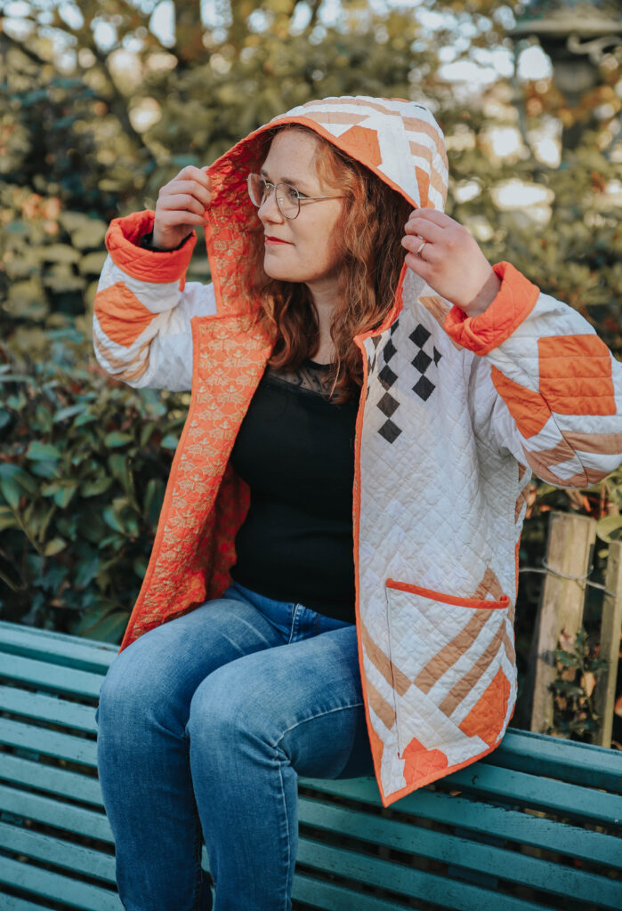  veste patchwork à capuche