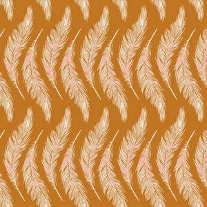 Art Gallery Fabrics - Homebody - Presently Plumes Gold