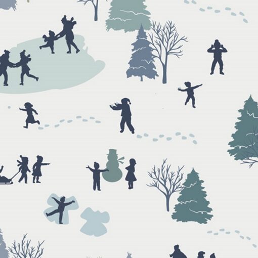Art Gallery Fabrics - Snow Day - Building a snowman