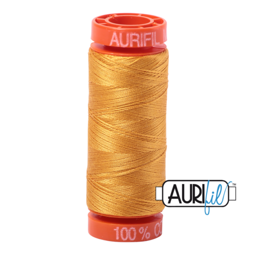 Fils Aurifil pour la couture Patchwork mako 50 Orange Mustard