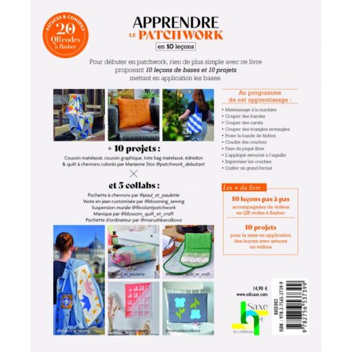 Livre Patchwork : Apprendre le Patchwork en 10 leçon – Image 2