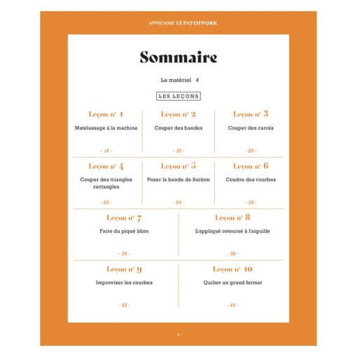Livre Patchwork : Apprendre le Patchwork en 10 leçon – Image 3
