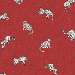 art gallery fabrics Wandering Leopards Ruby