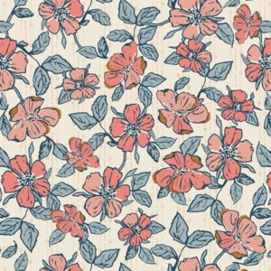 Art Gallery Fabrics - Homebody - Crafted Blooms Vanilla