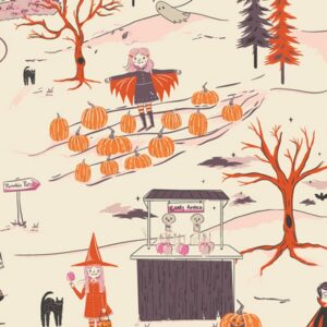 Art Gallery Fabrics - Spooky 'n Sweeter - Peppermints Tale Dusk