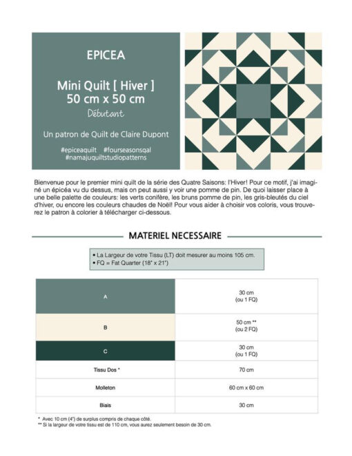 Kit Patchwork - Les quatre saisons (Hiver) – Image 3
