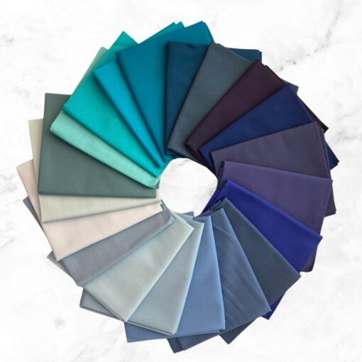 Palette - Coupons patchwork bleus - 20 FQ
