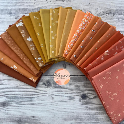 22 FQ - Coupons de tissu tons chauds